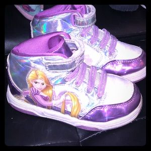 Disney princess Rapunzel toddler high top sneakers